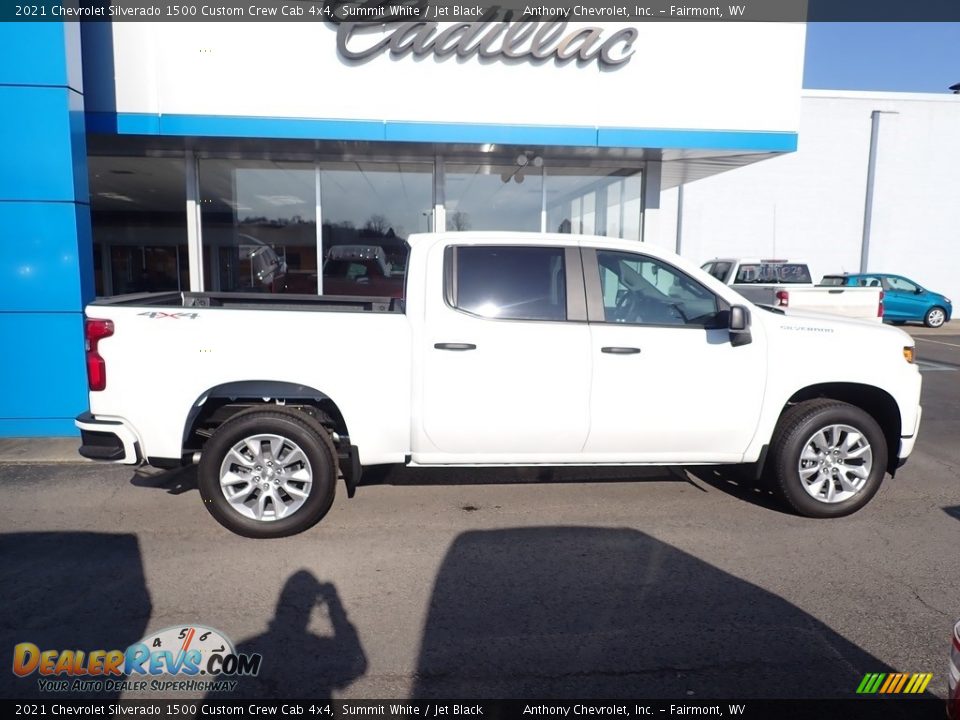 2021 Chevrolet Silverado 1500 Custom Crew Cab 4x4 Summit White / Jet Black Photo #3