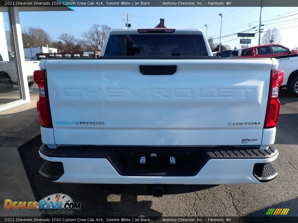 2021 Chevrolet Silverado 1500 Custom Crew Cab 4x4 Summit White / Jet Black Photo #5