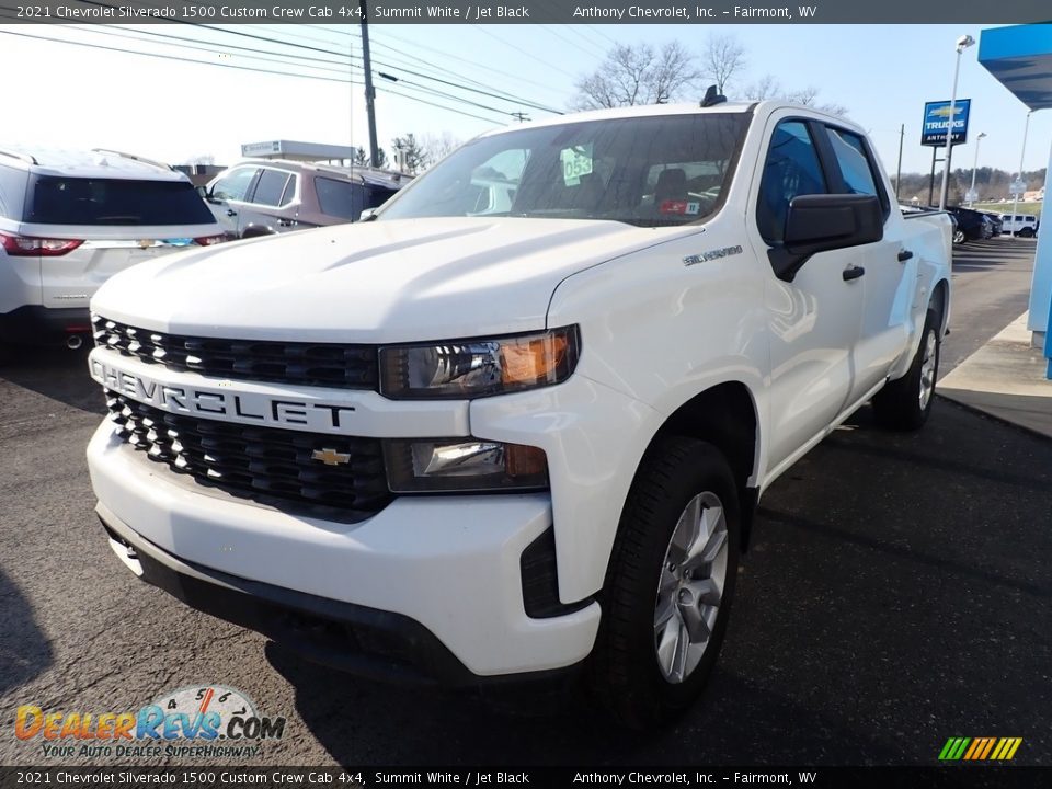 2021 Chevrolet Silverado 1500 Custom Crew Cab 4x4 Summit White / Jet Black Photo #7