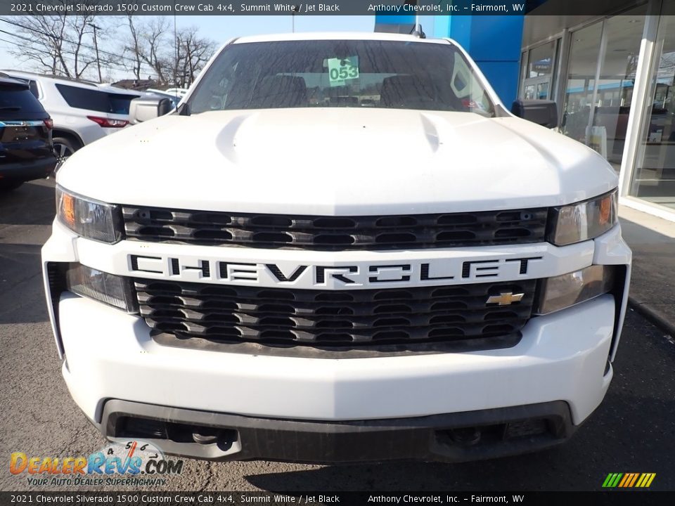 2021 Chevrolet Silverado 1500 Custom Crew Cab 4x4 Summit White / Jet Black Photo #8