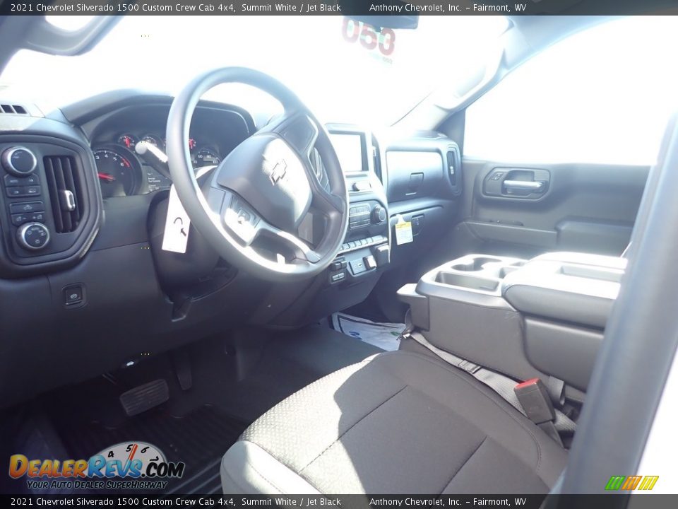 2021 Chevrolet Silverado 1500 Custom Crew Cab 4x4 Summit White / Jet Black Photo #12