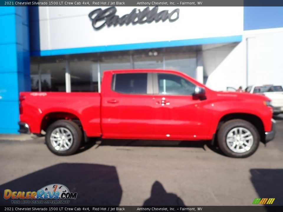 2021 Chevrolet Silverado 1500 LT Crew Cab 4x4 Red Hot / Jet Black Photo #3