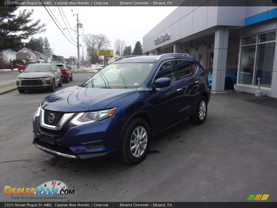 2020 Nissan Rogue SV AWD Caspian Blue Metallic / Charcoal Photo #7