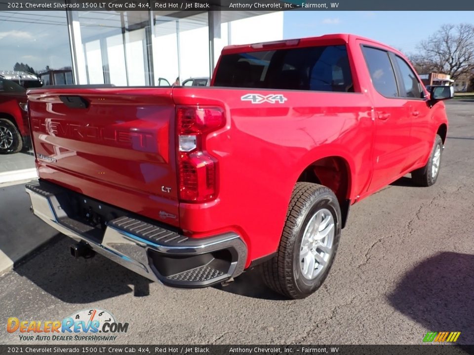 2021 Chevrolet Silverado 1500 LT Crew Cab 4x4 Red Hot / Jet Black Photo #4