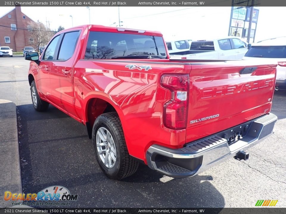 2021 Chevrolet Silverado 1500 LT Crew Cab 4x4 Red Hot / Jet Black Photo #6