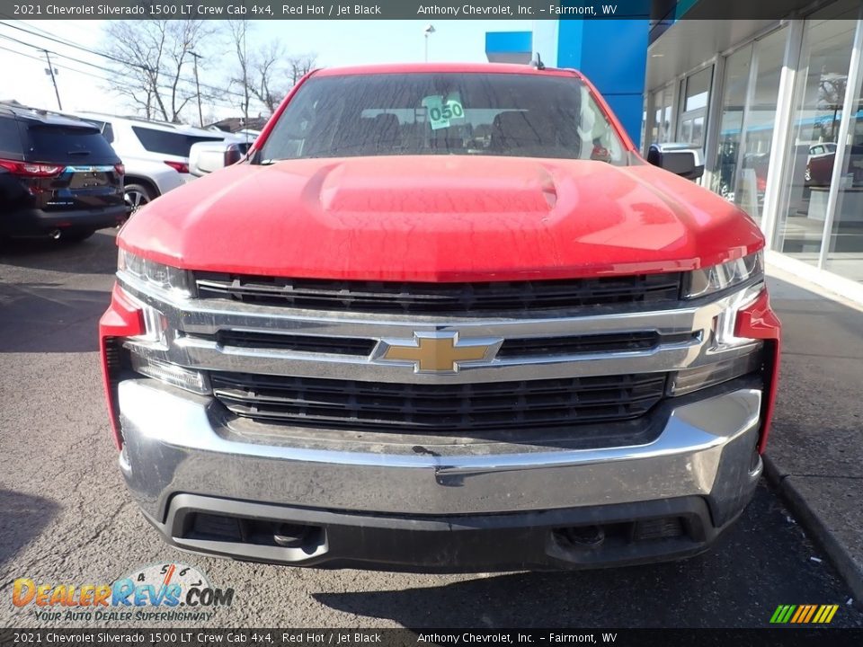 2021 Chevrolet Silverado 1500 LT Crew Cab 4x4 Red Hot / Jet Black Photo #8