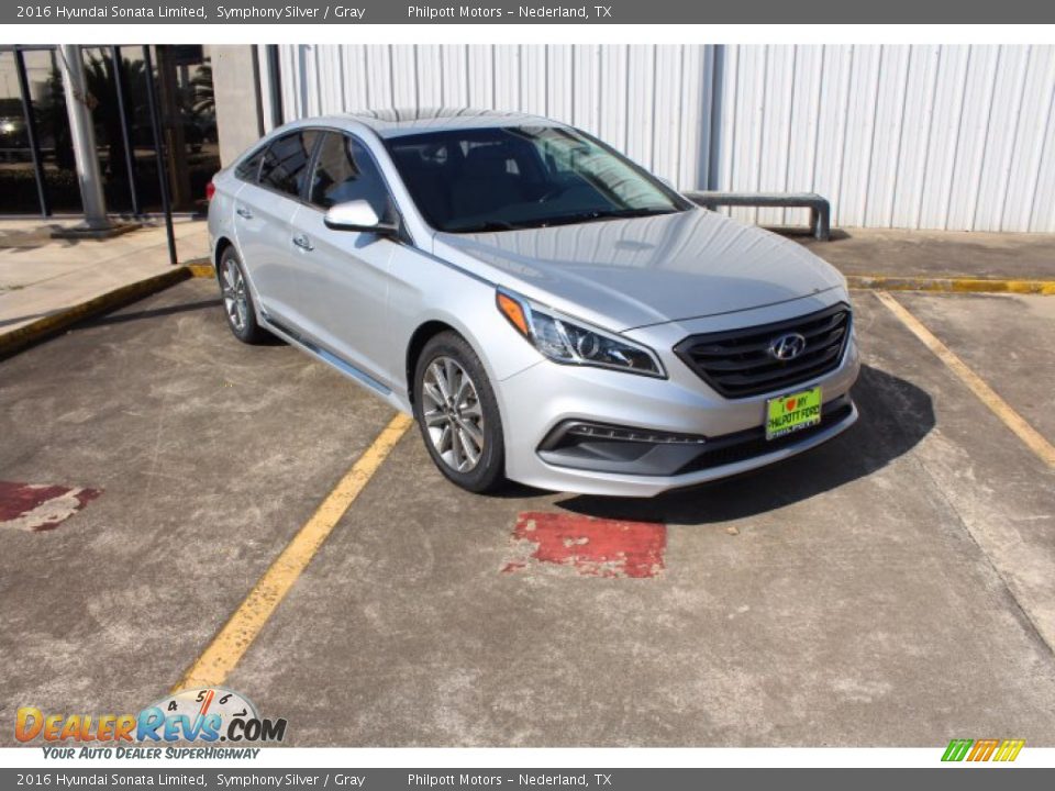 2016 Hyundai Sonata Limited Symphony Silver / Gray Photo #2