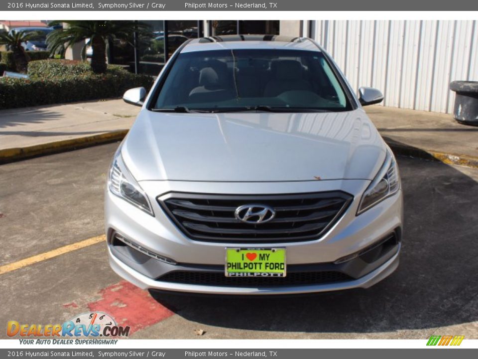 2016 Hyundai Sonata Limited Symphony Silver / Gray Photo #3