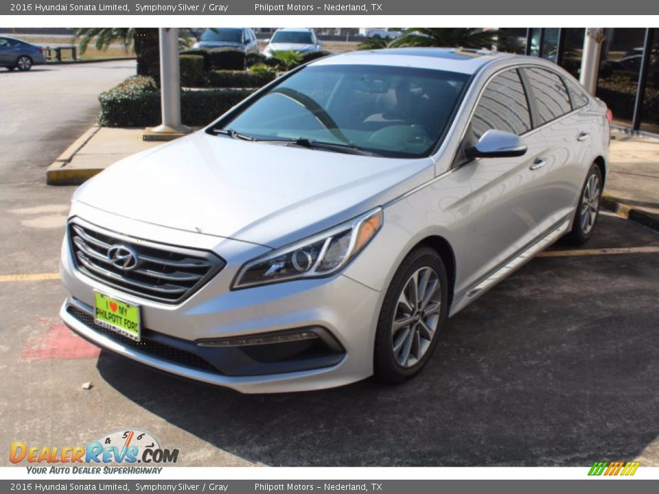 2016 Hyundai Sonata Limited Symphony Silver / Gray Photo #4