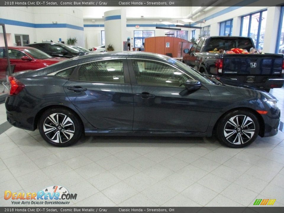 2018 Honda Civic EX-T Sedan Cosmic Blue Metallic / Gray Photo #4