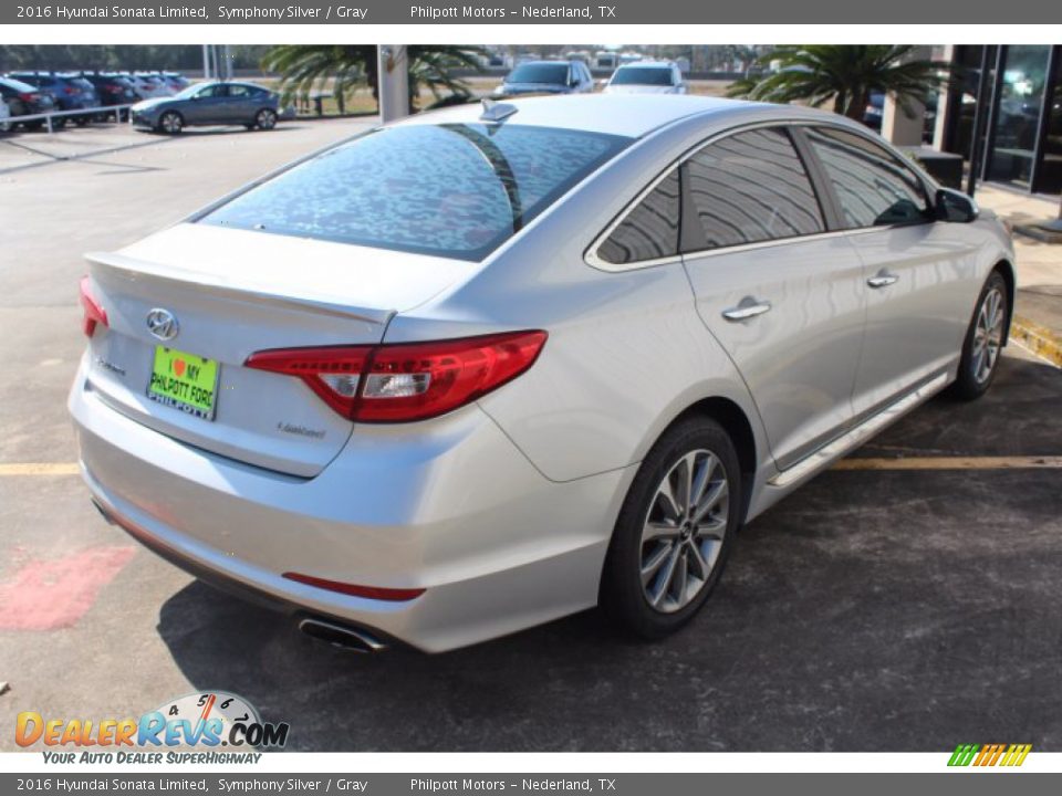 2016 Hyundai Sonata Limited Symphony Silver / Gray Photo #8