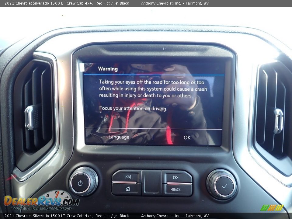 2021 Chevrolet Silverado 1500 LT Crew Cab 4x4 Red Hot / Jet Black Photo #16