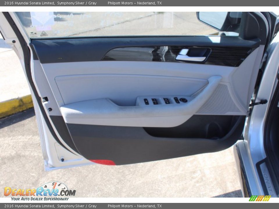 2016 Hyundai Sonata Limited Symphony Silver / Gray Photo #9