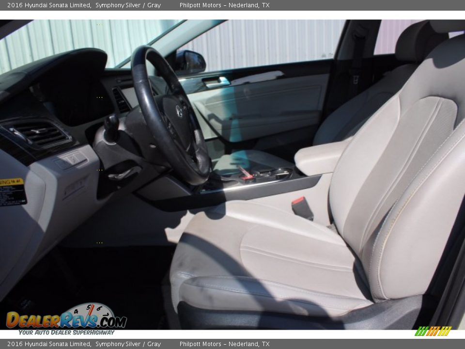 2016 Hyundai Sonata Limited Symphony Silver / Gray Photo #10