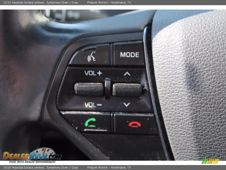 2016 Hyundai Sonata Limited Symphony Silver / Gray Photo #11