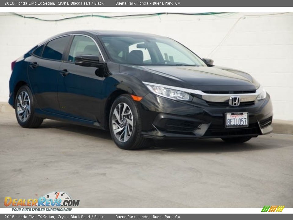 2018 Honda Civic EX Sedan Crystal Black Pearl / Black Photo #1