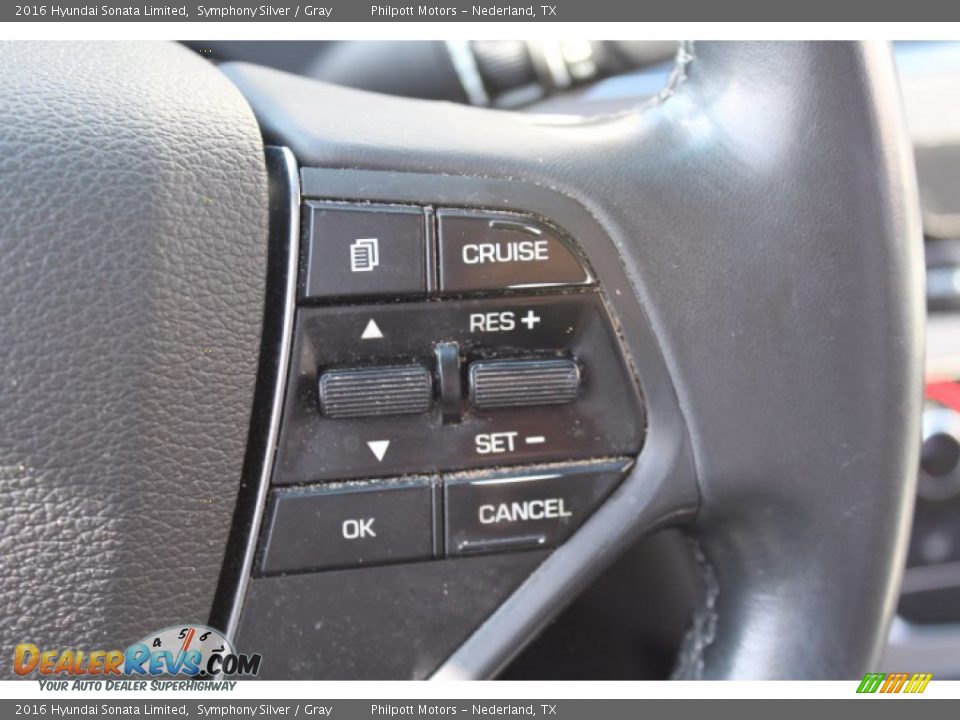 2016 Hyundai Sonata Limited Symphony Silver / Gray Photo #12