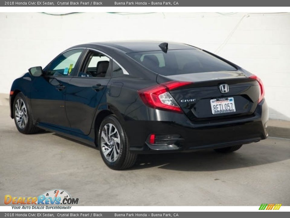 2018 Honda Civic EX Sedan Crystal Black Pearl / Black Photo #2