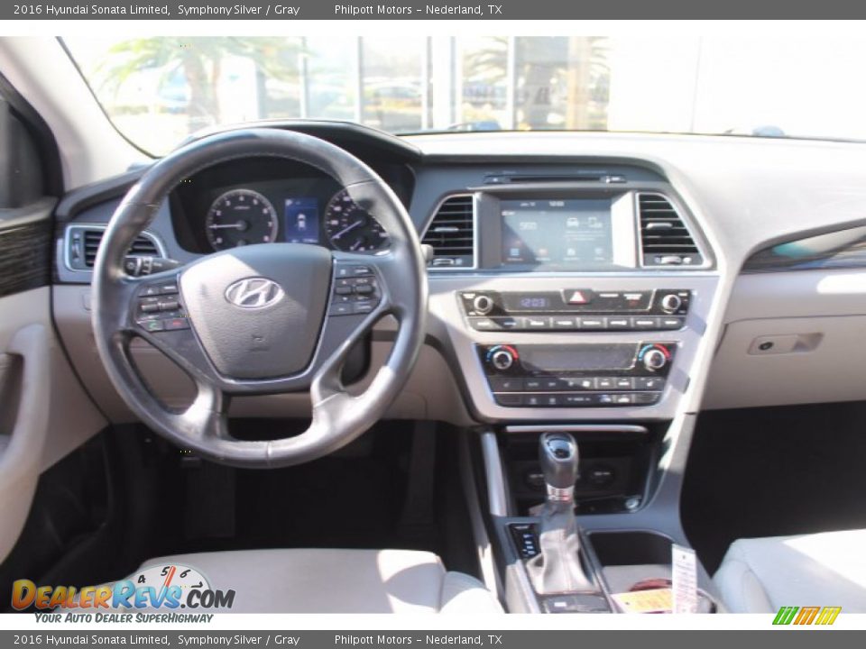 2016 Hyundai Sonata Limited Symphony Silver / Gray Photo #21