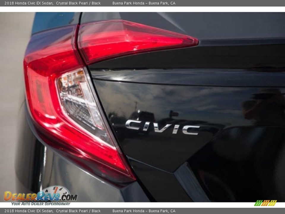2018 Honda Civic EX Sedan Crystal Black Pearl / Black Photo #12