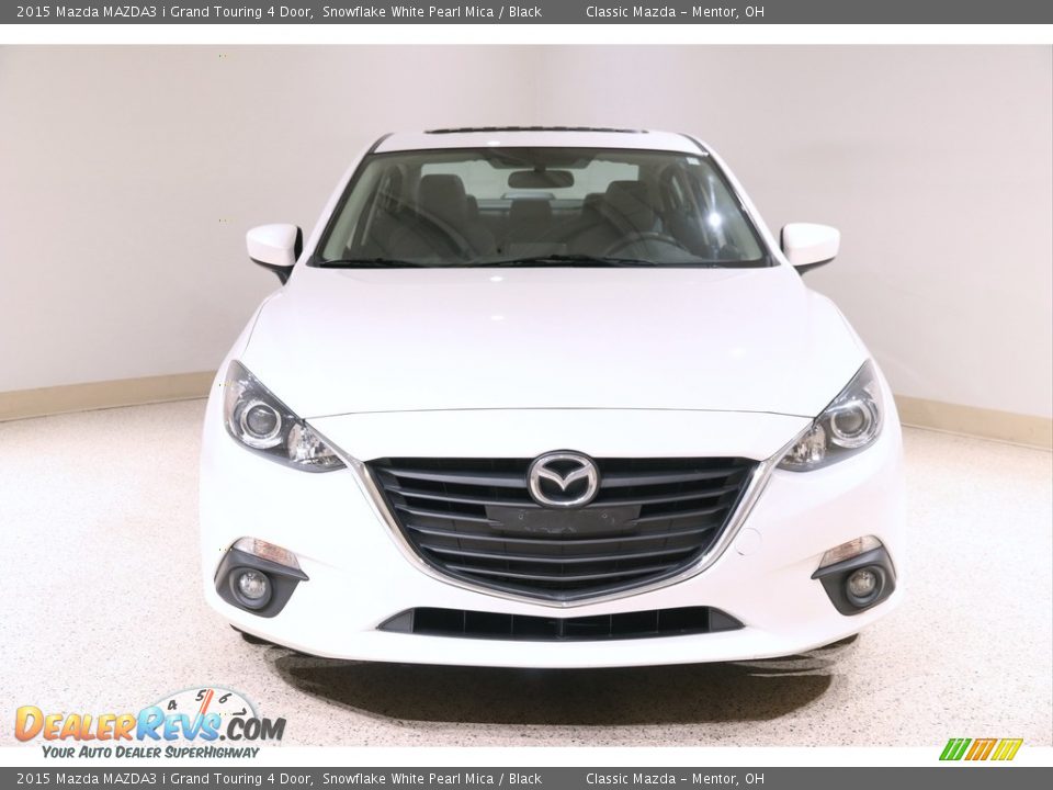 2015 Mazda MAZDA3 i Grand Touring 4 Door Snowflake White Pearl Mica / Black Photo #2