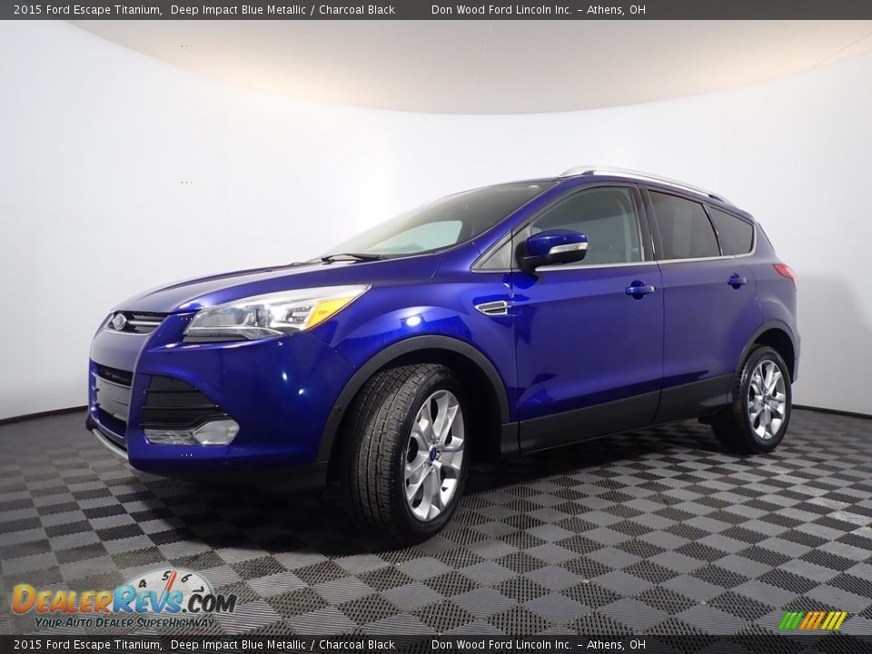 2015 Ford Escape Titanium Deep Impact Blue Metallic / Charcoal Black Photo #9