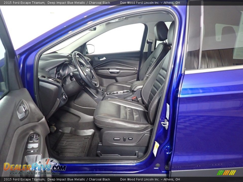 2015 Ford Escape Titanium Deep Impact Blue Metallic / Charcoal Black Photo #25