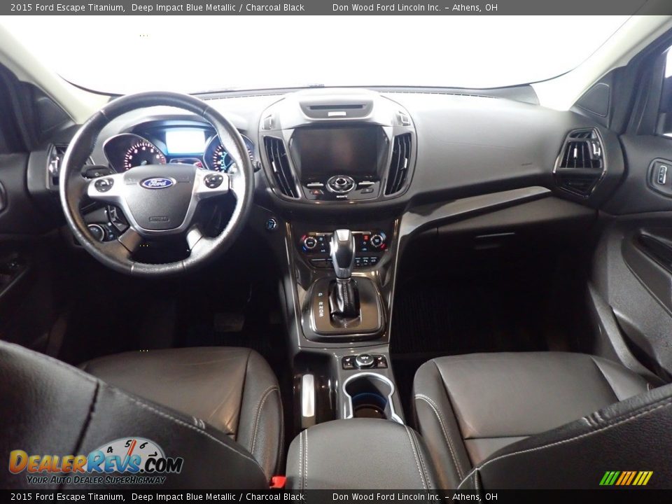 2015 Ford Escape Titanium Deep Impact Blue Metallic / Charcoal Black Photo #27