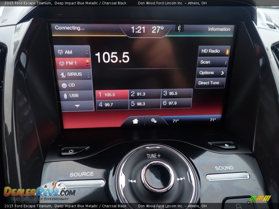 2015 Ford Escape Titanium Deep Impact Blue Metallic / Charcoal Black Photo #29
