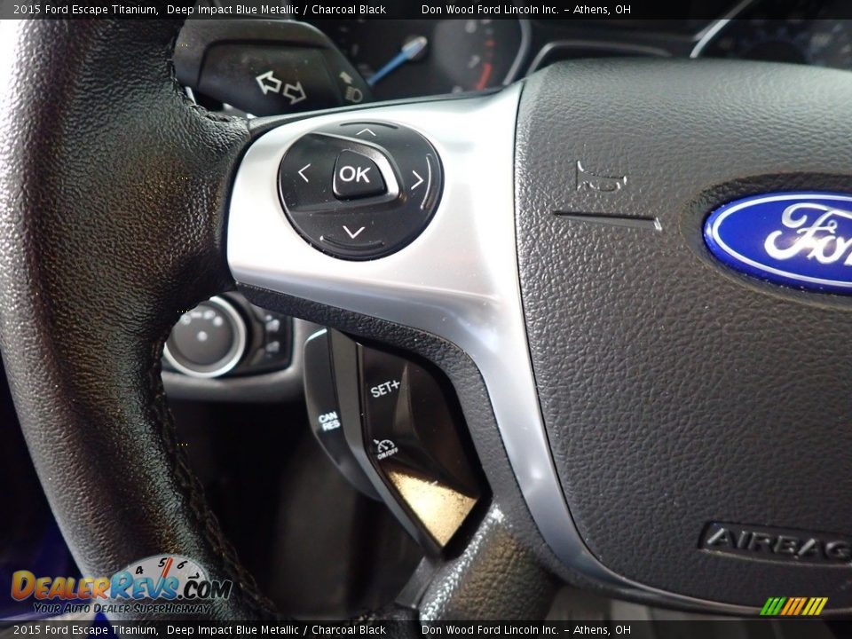2015 Ford Escape Titanium Deep Impact Blue Metallic / Charcoal Black Photo #32