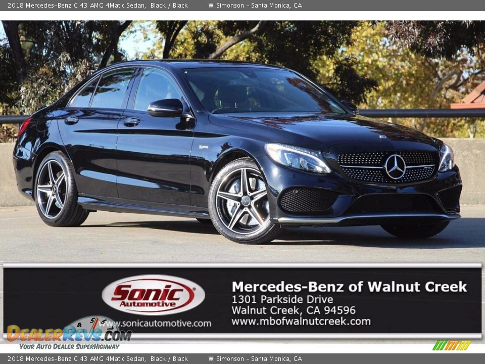 2018 Mercedes-Benz C 43 AMG 4Matic Sedan Black / Black Photo #1