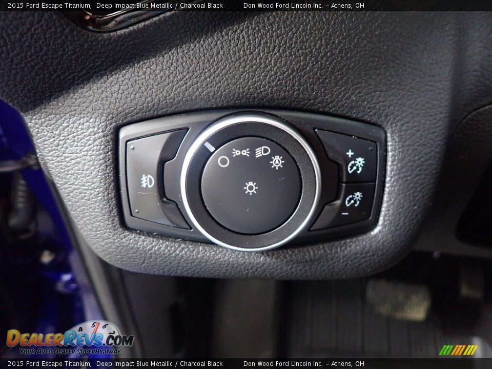 2015 Ford Escape Titanium Deep Impact Blue Metallic / Charcoal Black Photo #34