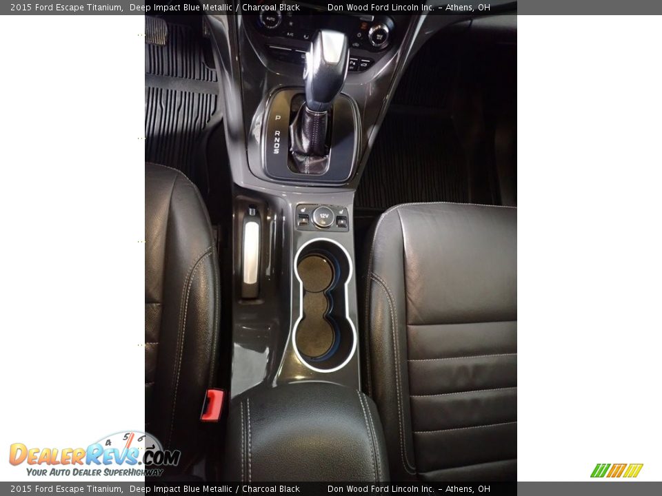 2015 Ford Escape Titanium Deep Impact Blue Metallic / Charcoal Black Photo #35