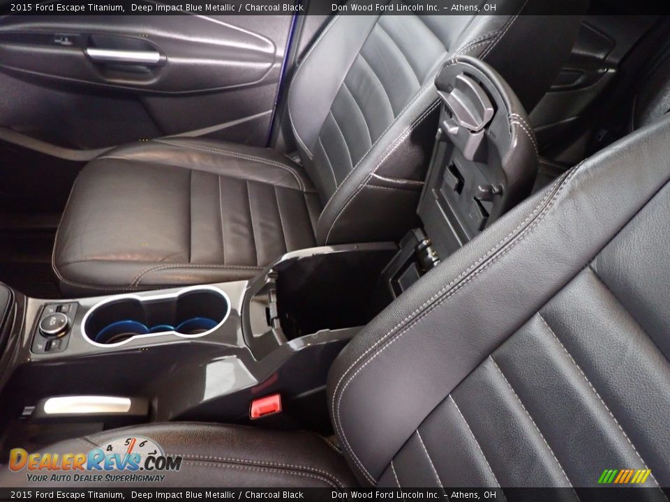 2015 Ford Escape Titanium Deep Impact Blue Metallic / Charcoal Black Photo #36