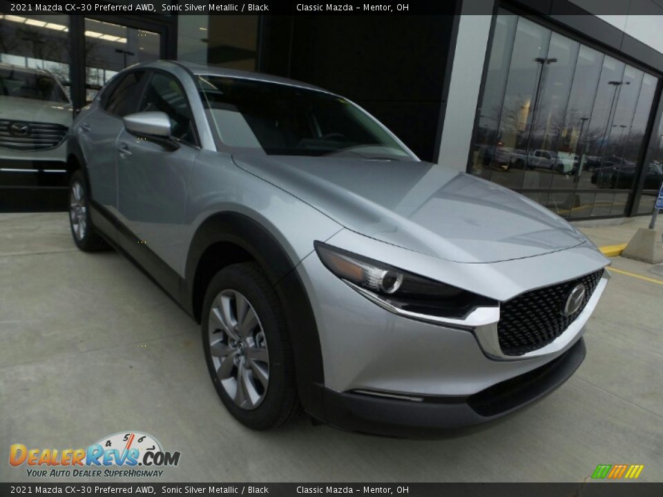 2021 Mazda CX-30 Preferred AWD Sonic Silver Metallic / Black Photo #5