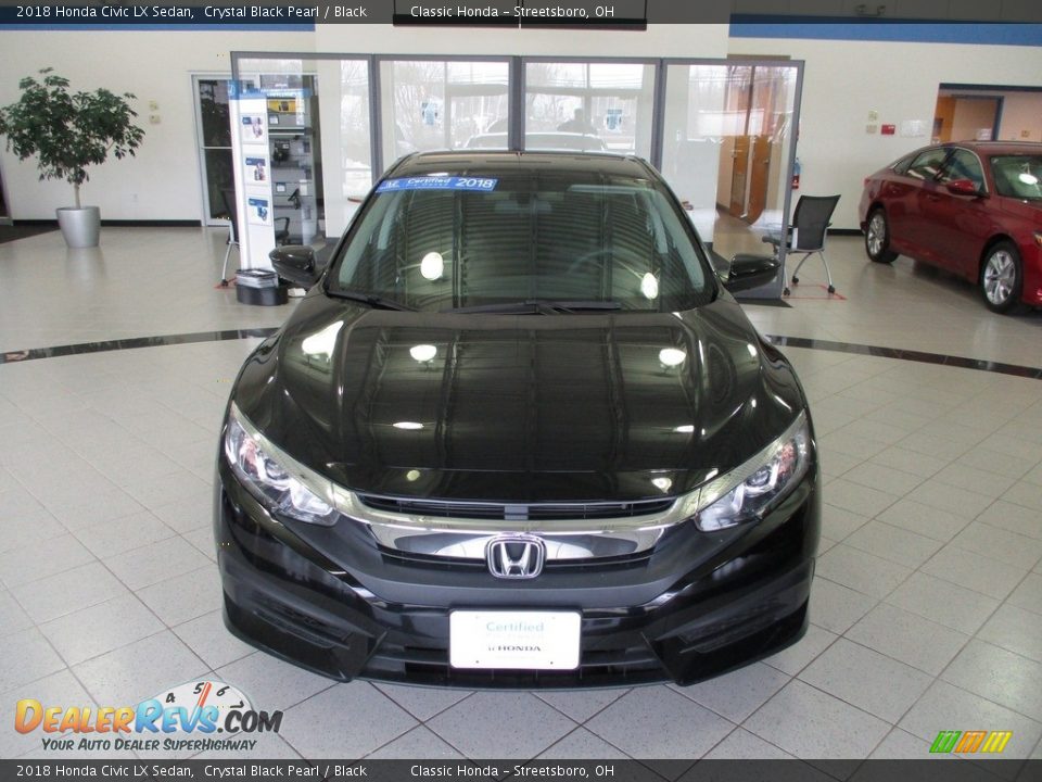 2018 Honda Civic LX Sedan Crystal Black Pearl / Black Photo #2