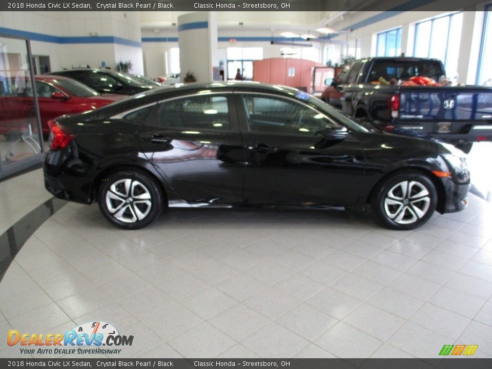 2018 Honda Civic LX Sedan Crystal Black Pearl / Black Photo #4