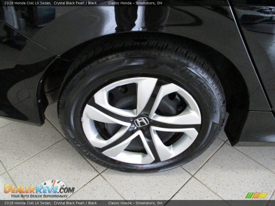 2018 Honda Civic LX Sedan Crystal Black Pearl / Black Photo #6