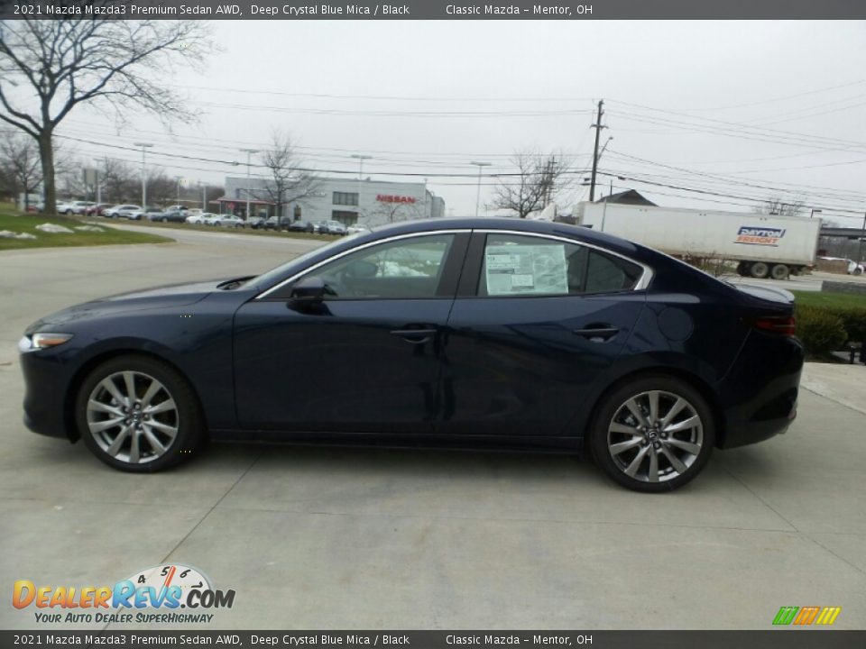 2021 Mazda Mazda3 Premium Sedan AWD Deep Crystal Blue Mica / Black Photo #1