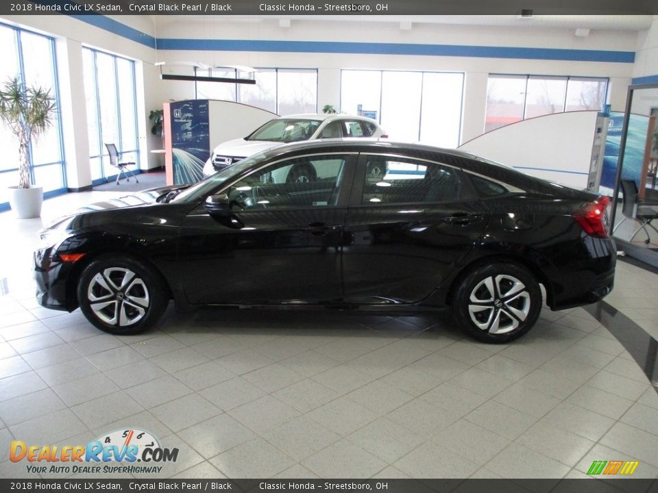 2018 Honda Civic LX Sedan Crystal Black Pearl / Black Photo #10