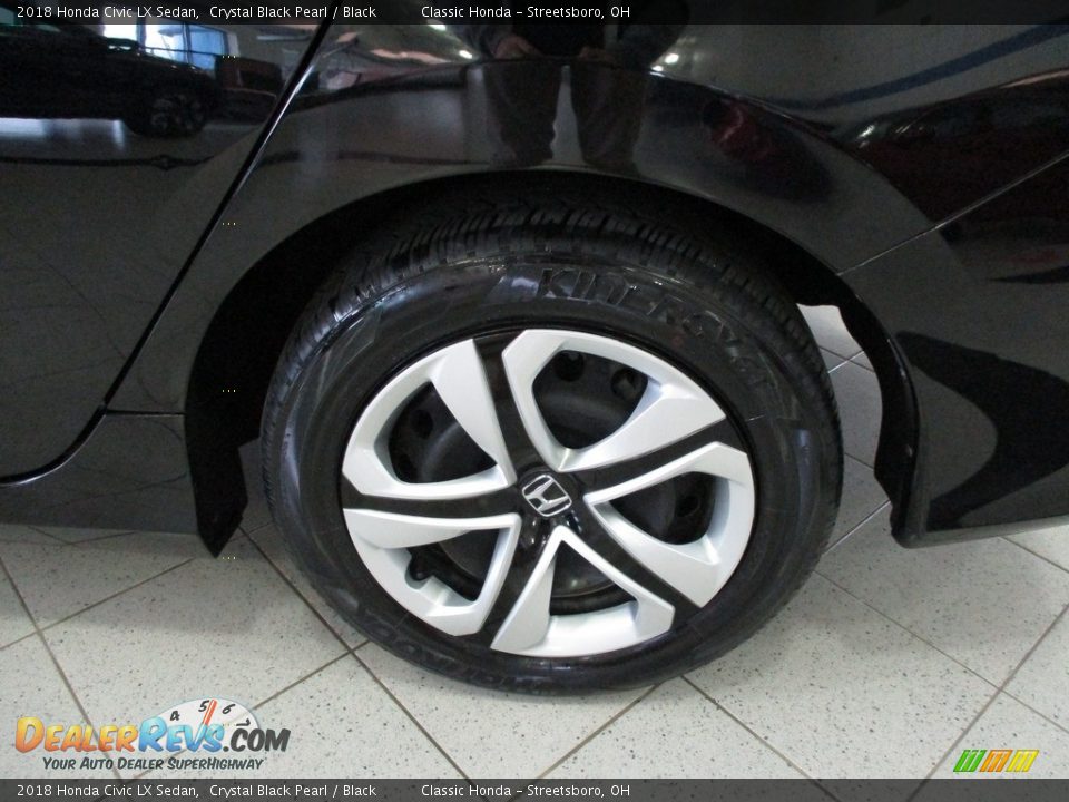 2018 Honda Civic LX Sedan Crystal Black Pearl / Black Photo #11