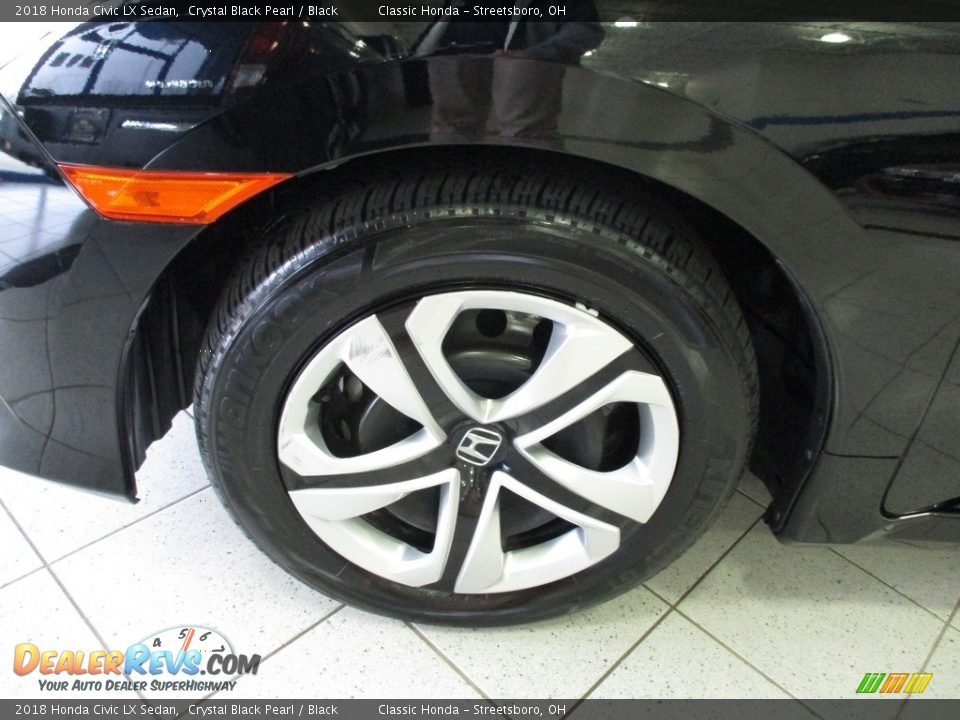 2018 Honda Civic LX Sedan Crystal Black Pearl / Black Photo #12