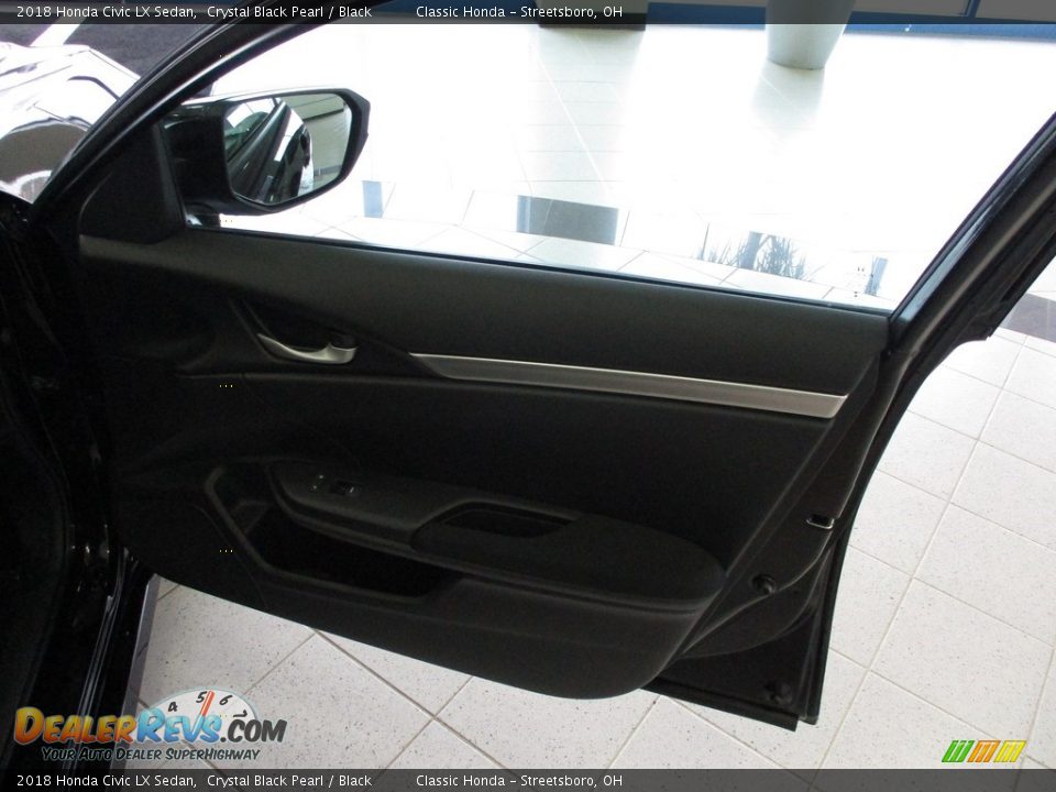 2018 Honda Civic LX Sedan Crystal Black Pearl / Black Photo #15