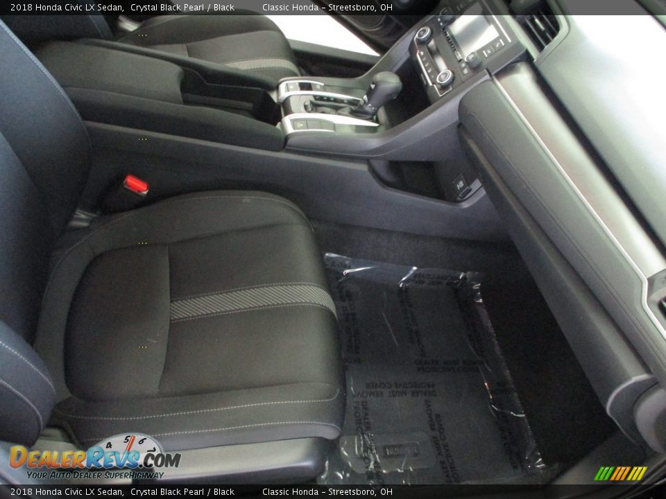 2018 Honda Civic LX Sedan Crystal Black Pearl / Black Photo #16