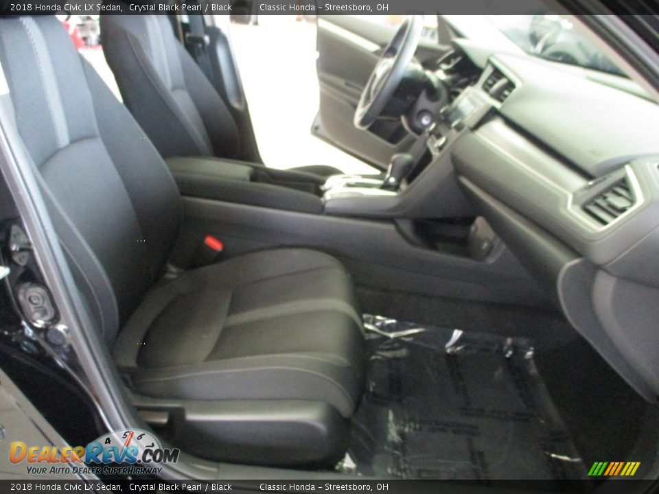 2018 Honda Civic LX Sedan Crystal Black Pearl / Black Photo #17