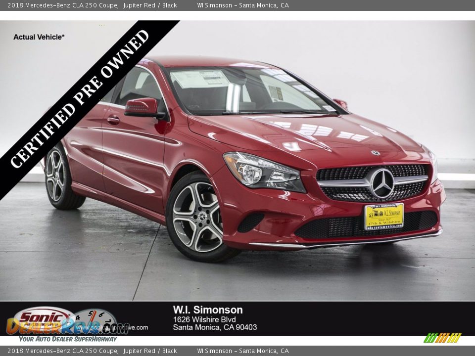 2018 Mercedes-Benz CLA 250 Coupe Jupiter Red / Black Photo #1