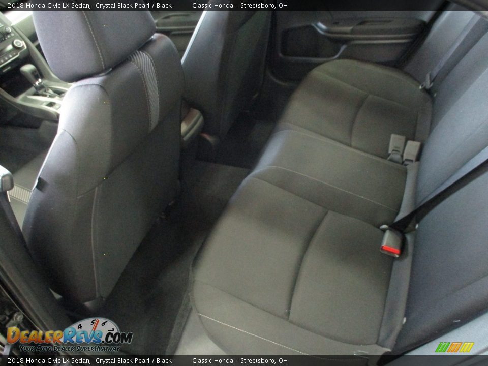 2018 Honda Civic LX Sedan Crystal Black Pearl / Black Photo #22