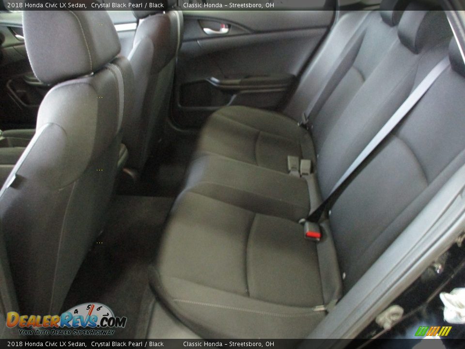 2018 Honda Civic LX Sedan Crystal Black Pearl / Black Photo #23