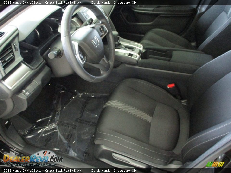 2018 Honda Civic LX Sedan Crystal Black Pearl / Black Photo #25