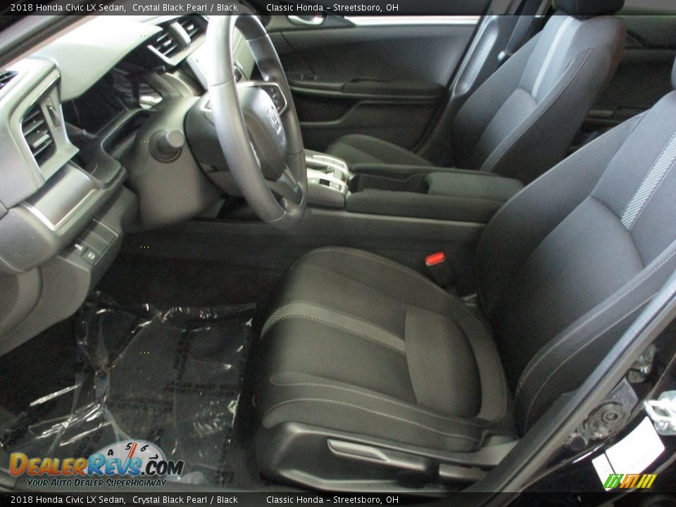 2018 Honda Civic LX Sedan Crystal Black Pearl / Black Photo #26